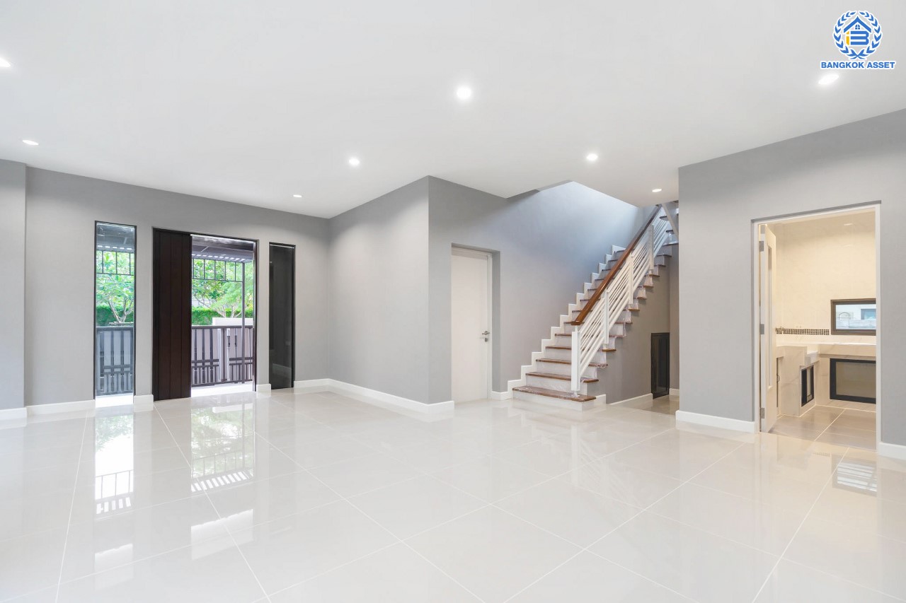 บ้านมือสองตกแต่งใหม่ แบรนด์สุดหรู Sansiri โครงการ เศรษฐสิริ ชัยพฤกษ์-แจ้งวัฒนะ ดีไซน์โมเดิร์น เนื้อที่ 51.7 ตร.ว. ฟังก์ชัน 3 ห้องนอน 3 ห้องน้ำ จอดรถได้ 2 คัน บรรยากาศ Private  วิวสวน หน้าบ้านไม่ชนใคร พร้อม Facilities ครบครัน!  บนทำเลโซนเมือง เชื่อมต่อทุกการเดินทาง ใกล้เซ็นทรัลแจ้งวัฒนะ, เมืองทองธานี, ทางด่วน และรถไฟฟ้าสายสีชมพู "สถานีปากเกร็ด"